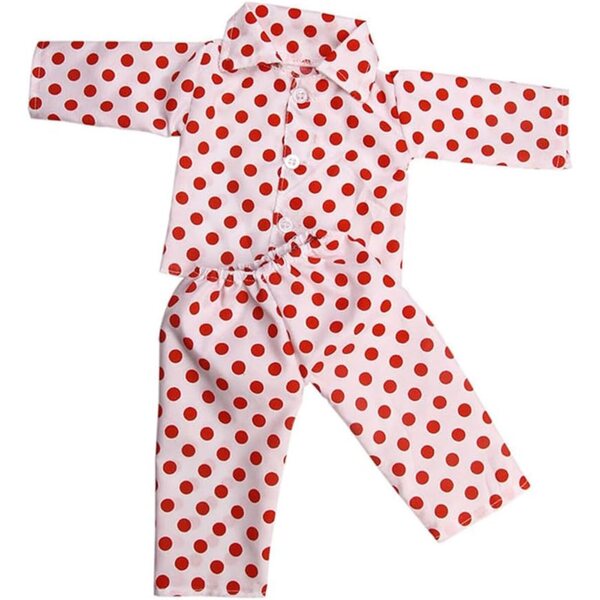 Pigiama a Pois per Bambola Americana da 46 cm – Completo Casual Uteruik