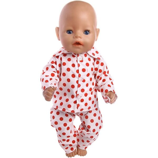 Pigiama a Pois per Bambola Americana da 46 cm – Completo Casual Uteruik