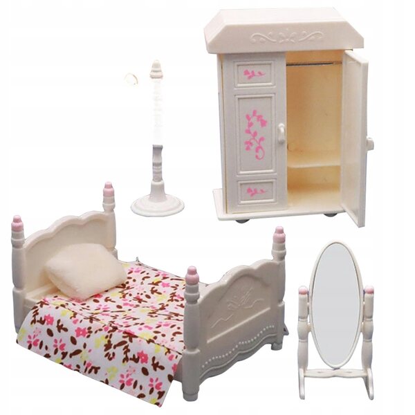 Realistisches Mini-Möbelset für Miniatur-Schlafzimmer und Dekoration für Kinder