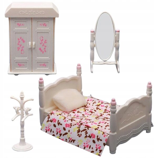 Set Mini Mobili Realistici per Camera da Letto in Miniatura per Bambini e Decorazione