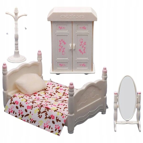 Set Mini Mobili Realistici per Camera da Letto in Miniatura per Bambini e Decorazione