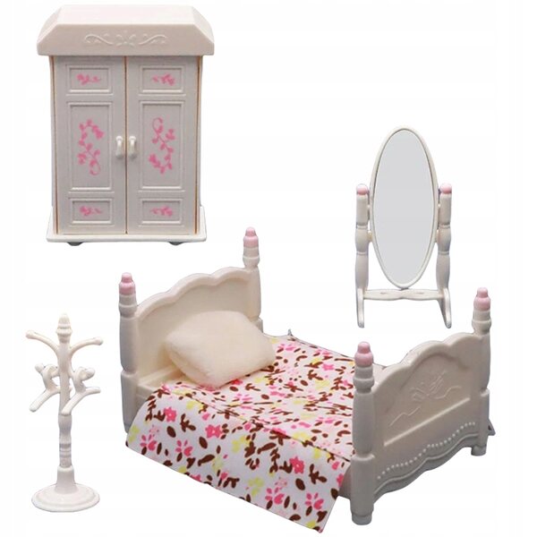 Set Mini Mobili Realistici per Camera da Letto in Miniatura per Bambini e Decorazione
