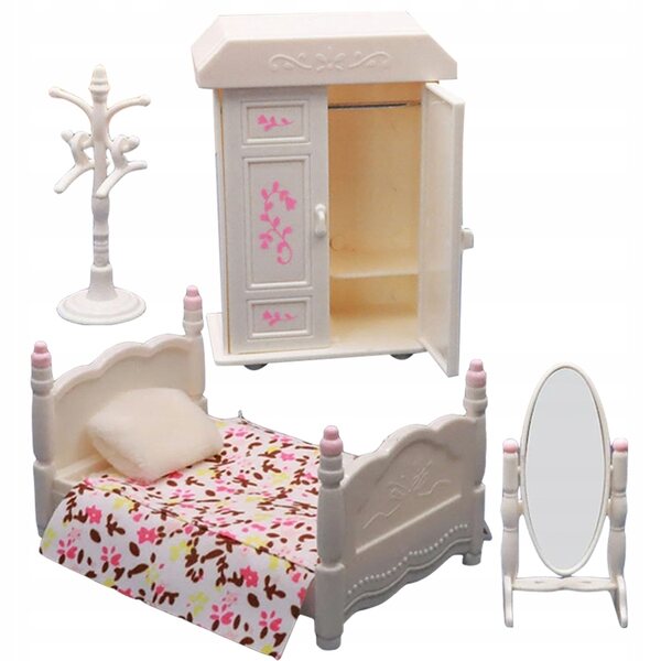 Set Mini Mobili Realistici per Camera da Letto in Miniatura per Bambini e Decorazione