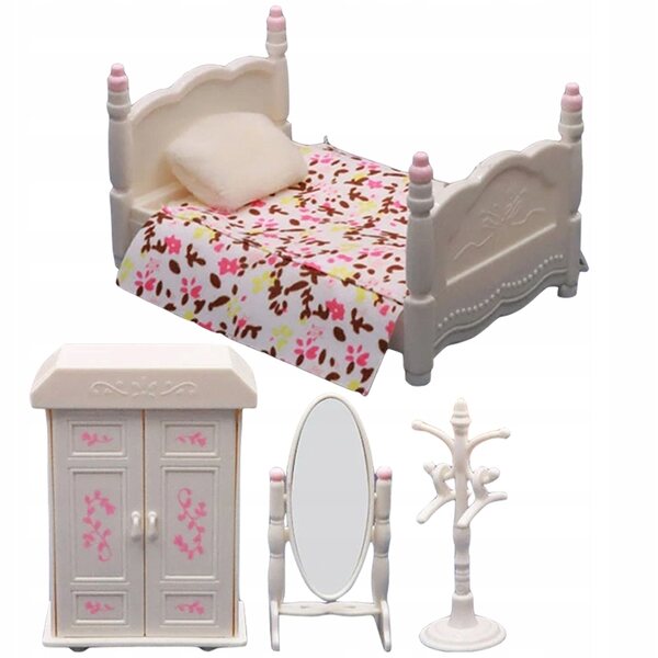 Set Mini Mobili Realistici per Camera da Letto in Miniatura per Bambini e Decorazione