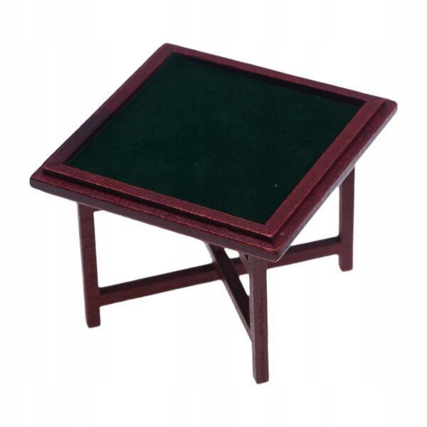 Miniatur-Mahjong-Tischset aus Holz 1:12 für Puppenhaus