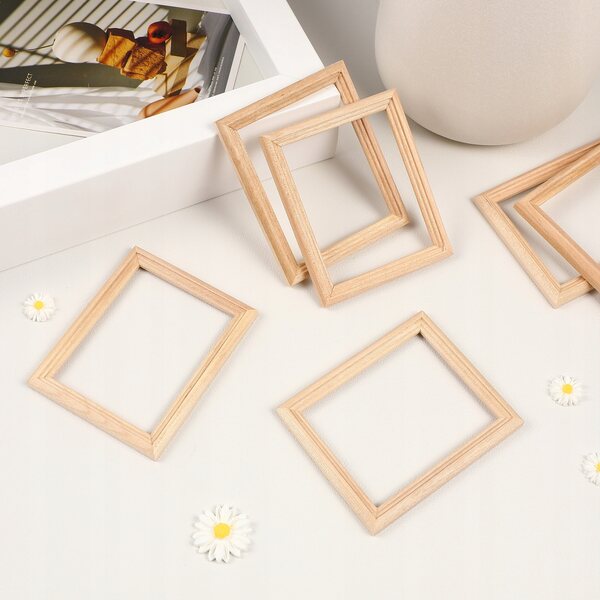 Set 6 Miniature Cornici in Legno per Casa delle Bambole Decorazioni Realistiche