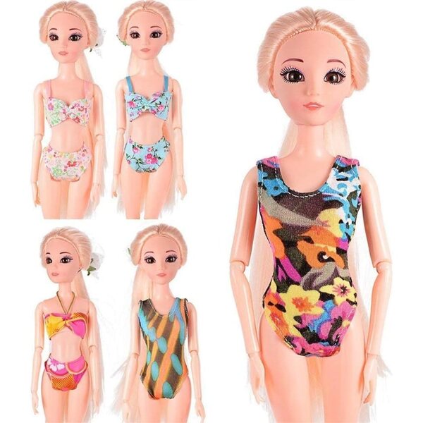 Set 5 Costumi da Bagno Bikini per Bambole 11,5 Pollici - Colori Casual