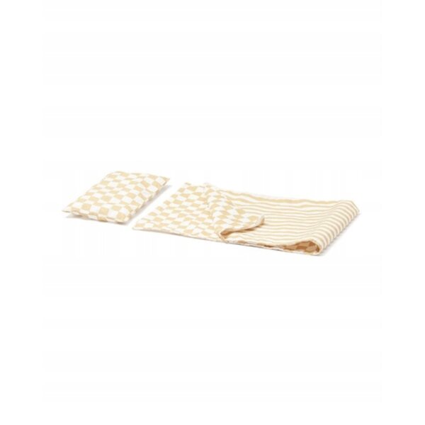 Letto in legno per bambole Kids Concept CARL LARSSON con biancheria multicolore
