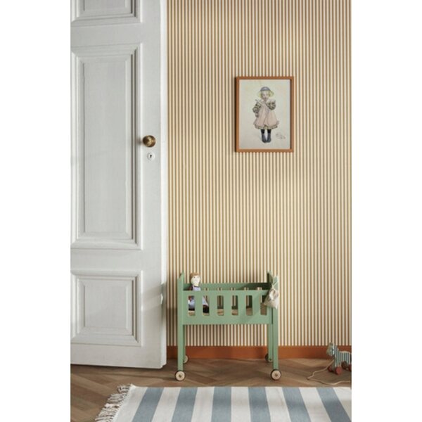 Letto in legno per bambole Kids Concept CARL LARSSON con biancheria multicolore