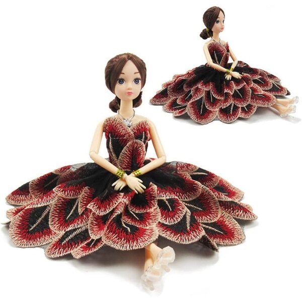 Abito da Bambola Casual con Piume per Bambole 1/6 Altezza 30 cm - Uteruik
