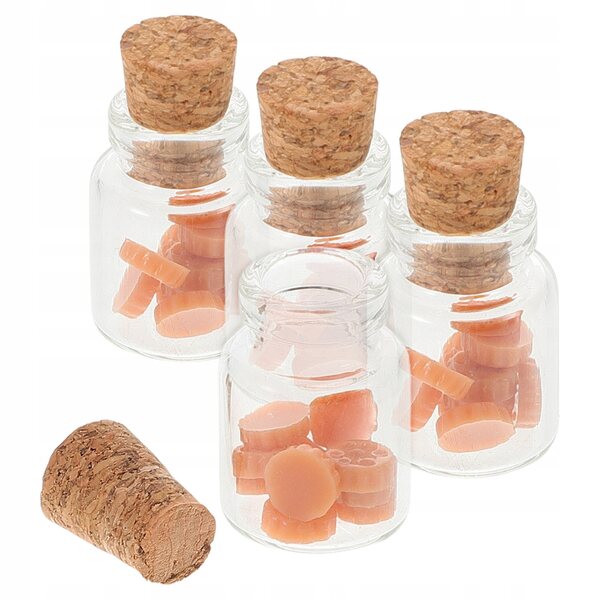 Set 4 Mini Sloici in Resina con Decorazione Caffè per Domini delle Bambole