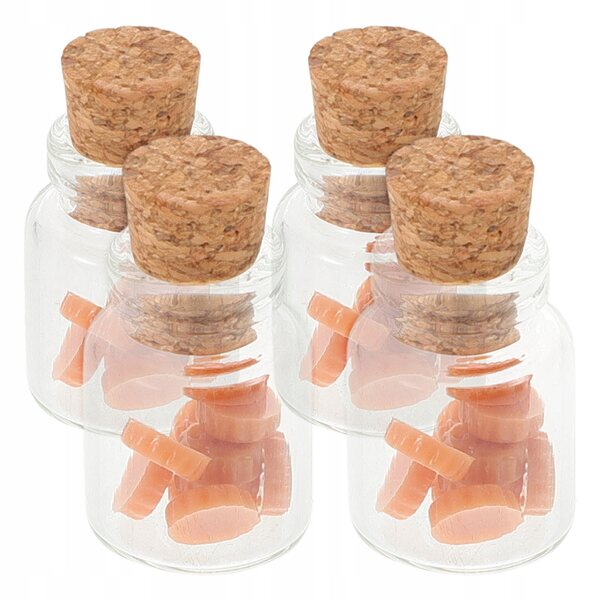 Set 4 Mini Sloici in Resina con Decorazione Caffè per Domini delle Bambole