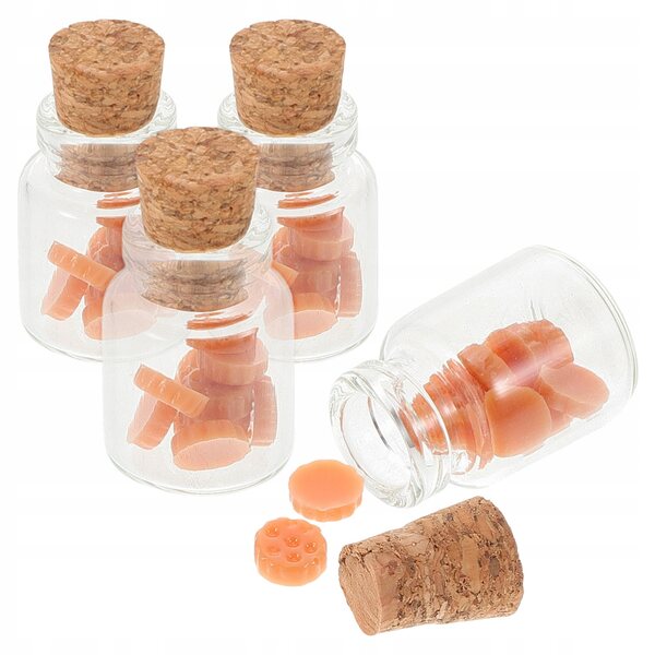 Set 4 Mini Sloici in Resina con Decorazione Caffè per Domini delle Bambole