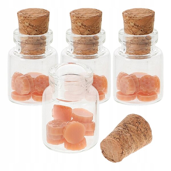 Set 4 Mini Sloici in Resina con Decorazione Caffè per Domini delle Bambole