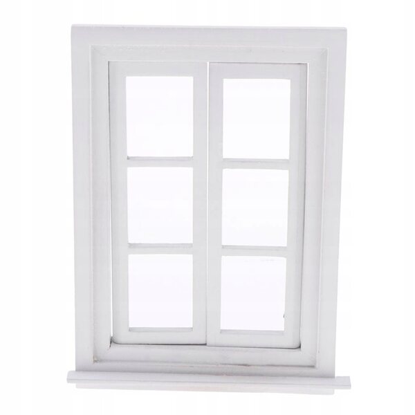 Cornici e infissi in legno bianco per casa delle bambole scala 1:12