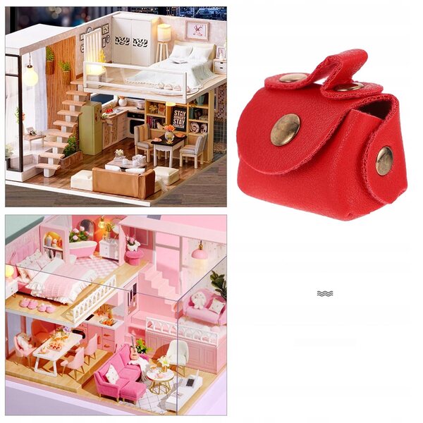 Mini borsa in ecopelle rossa per bambole – accessorio realistico e durevole