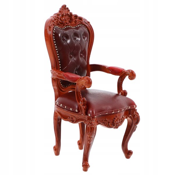 Mini sgabello marrone in PVC per arredo case delle bambole e miniature