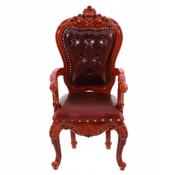 Mini sgabello marrone in PVC per arredo case delle bambole e miniature