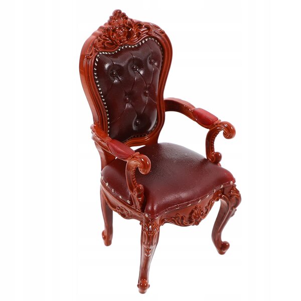 Mini sgabello marrone in PVC per arredo case delle bambole e miniature