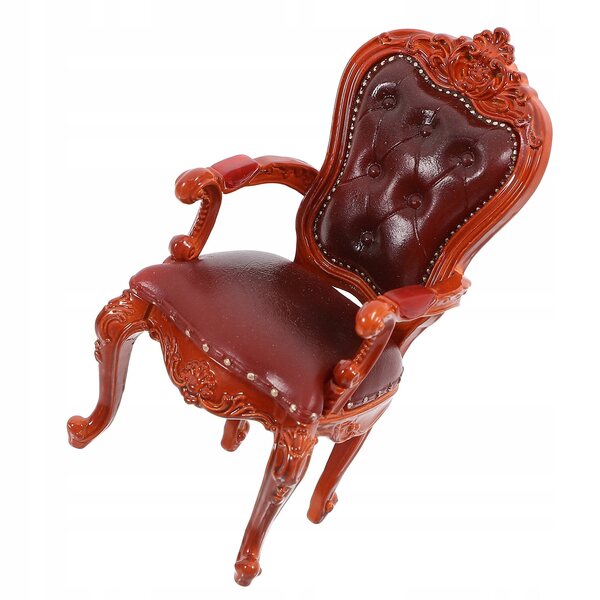 Mini sgabello marrone in PVC per arredo case delle bambole e miniature