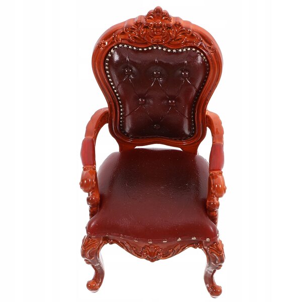 Mini sgabello marrone in PVC per arredo case delle bambole e miniature