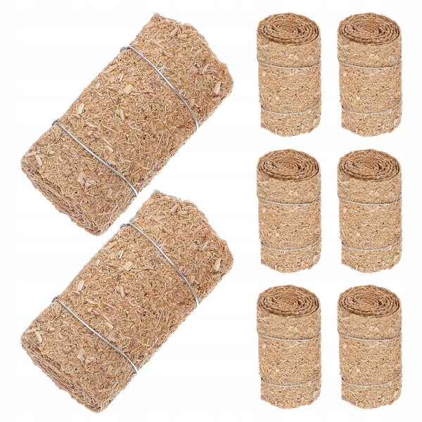 Mini decorazioni rustiche in paglia 8 pezzi per casa delle bambole e ambienti farm