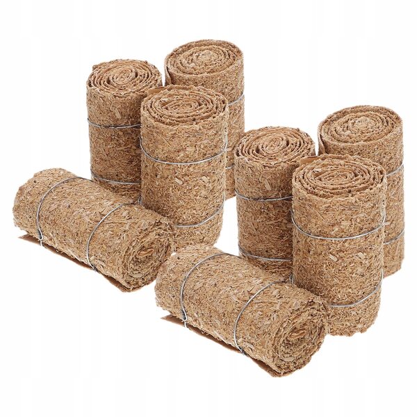 Mini decorazioni rustiche in paglia 8 pezzi per casa delle bambole e ambienti farm