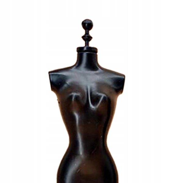10er-Set Mini-Schaufensterpuppen 1:6 schwarz für Puppen und Display