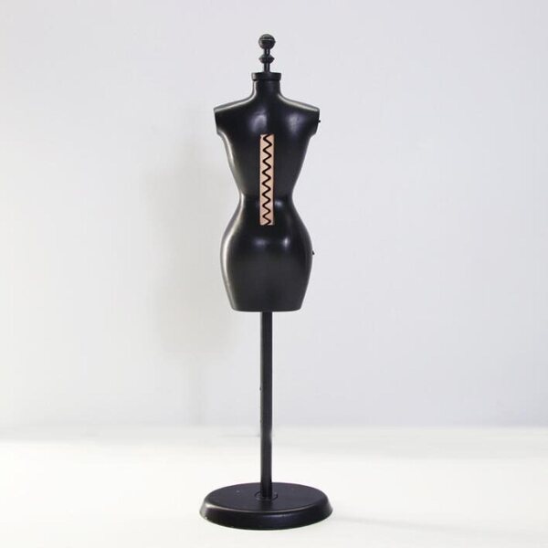 10er-Set Mini-Schaufensterpuppen 1:6 schwarz für Puppen und Display