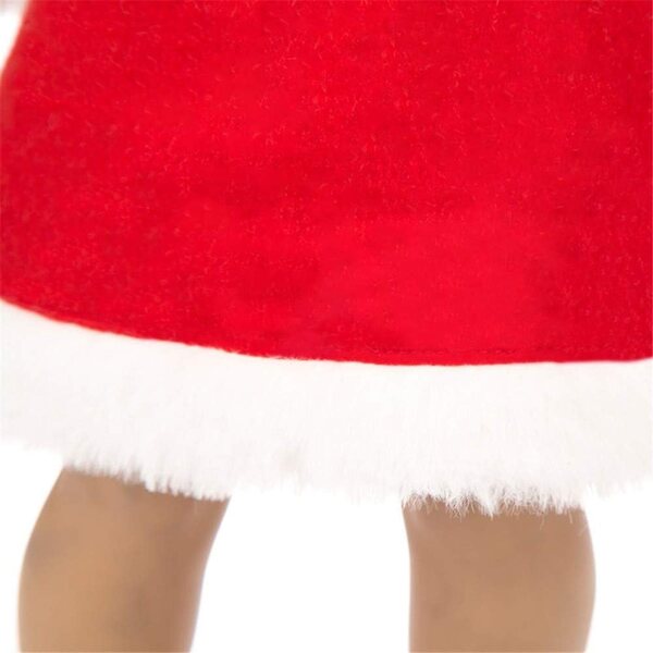 Vestiti Natalizi per Bambole Americane 46 cm - Cappello, Cappotto e Gonna