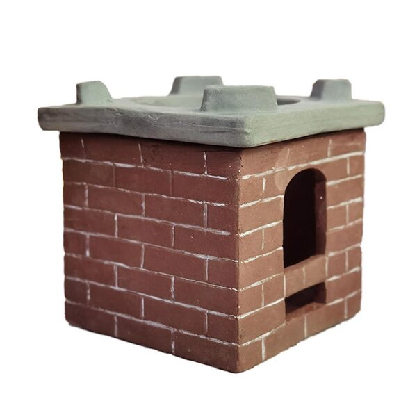 Küchenminiatur aus Keramik für Puppenhäuser, rustikales und realistisches Zubehör 8x8x8 cm