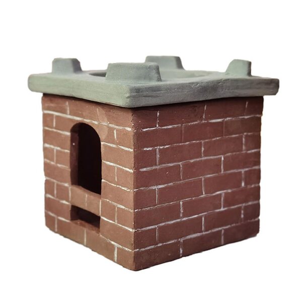 Küchenminiatur aus Keramik für Puppenhäuser, rustikales und realistisches Zubehör 8x8x8 cm