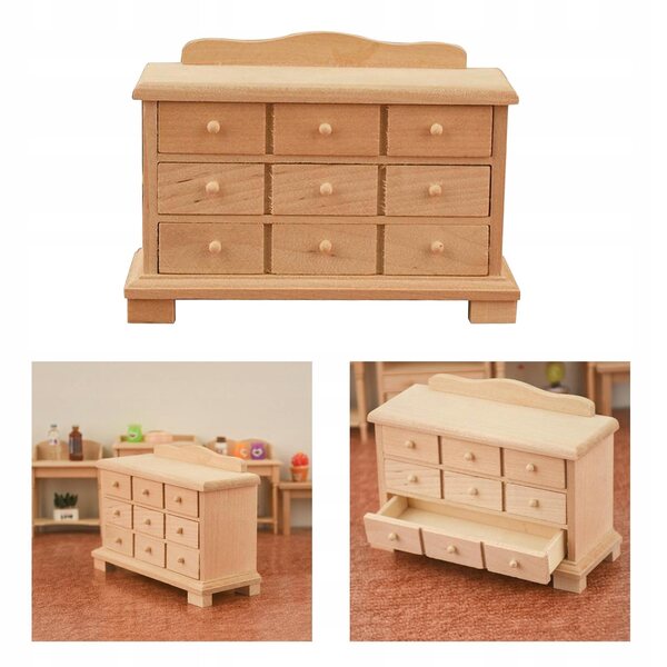 Miniatura mobile in legno per casa delle bambole scala 1:12 - elegante e dettagliato