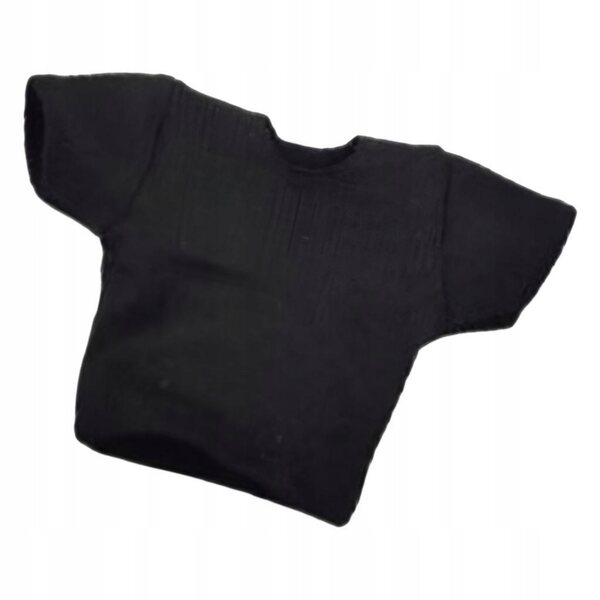 Figur 1/18 Realistisches schwarzes Herren-Kurzarm-T-Shirt für Sammler