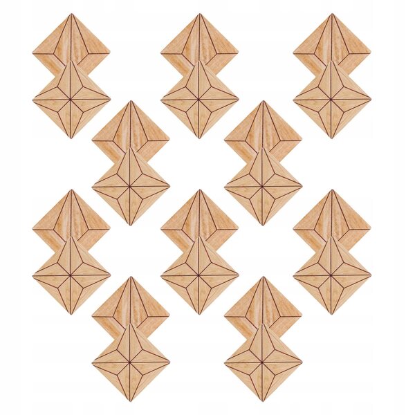 Pavimenti in legno vintage doppia faccia per case delle bambole - 20 pezzi