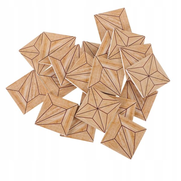 Pavimenti in legno vintage doppia faccia per case delle bambole - 20 pezzi