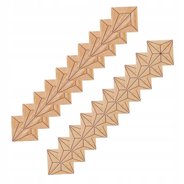 Pavimenti in legno vintage doppia faccia per case delle bambole - 20 pezzi