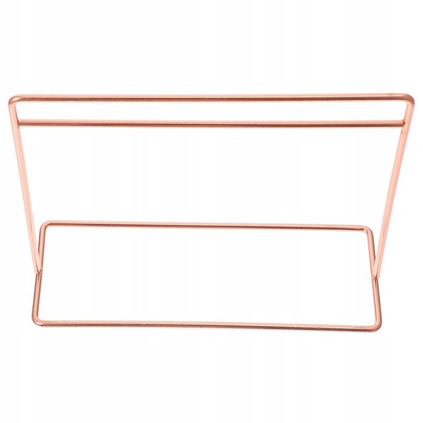 Mini Stender Metallizzato Rosa per Abiti delle Bambole 25x21 cm