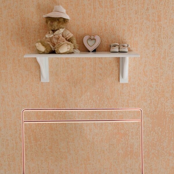 Mini Stender Metallizzato Rosa per Abiti delle Bambole 25x21 cm