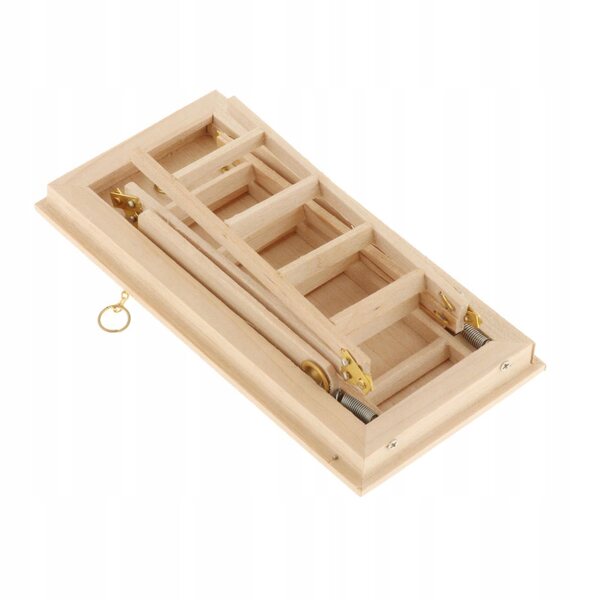 Klappleiter aus Holz für Puppenhaus 1:12 Miniaturzubehör