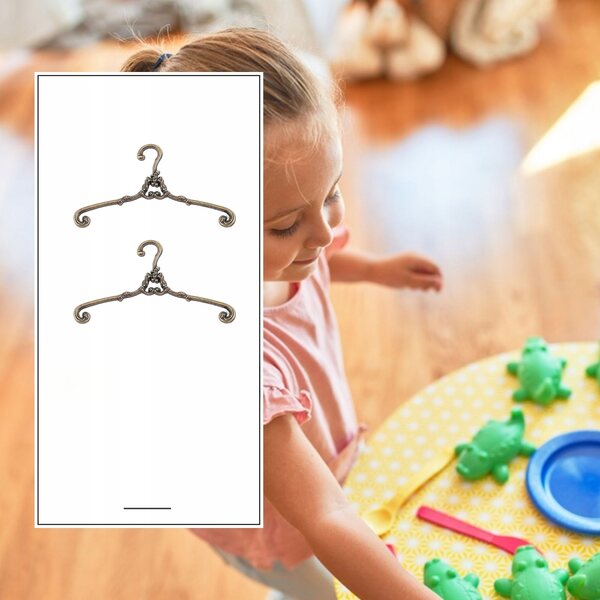 Set 12 Mini Appendini Oliva per Vestiti delle Bambole, Pratici e Resistenti