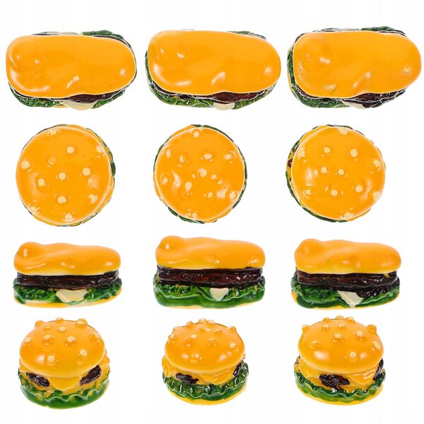 Miniature hamburger realistici 20 pezzi per decorazioni e giochi bambini