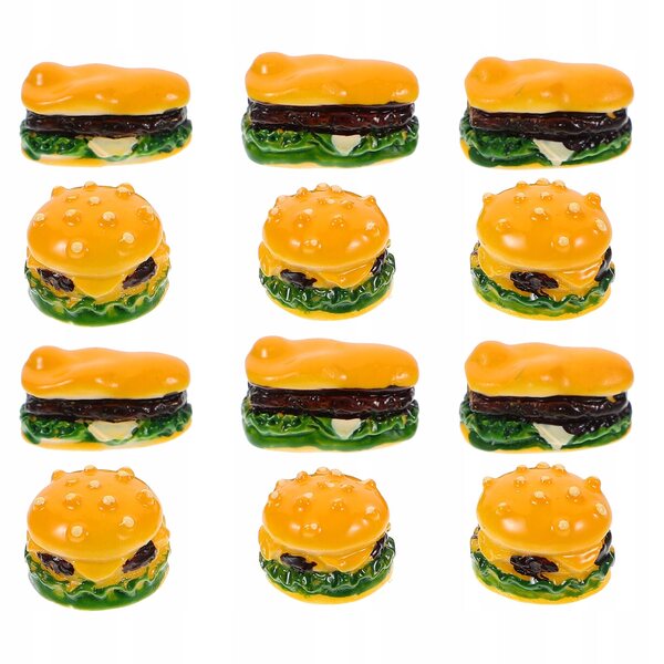 Miniature hamburger realistici 20 pezzi per decorazioni e giochi bambini