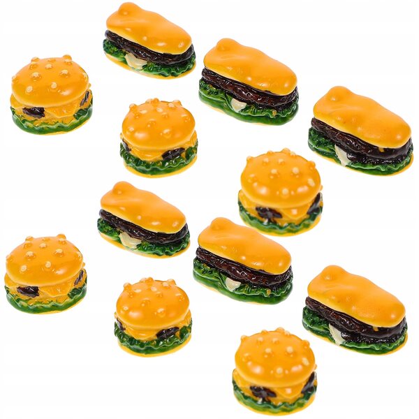 Miniature hamburger realistici 20 pezzi per decorazioni e giochi bambini