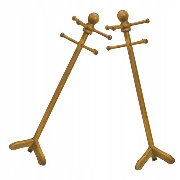 Set 2 Mini Appendini in Legno Vintage per Casa delle Bambole 1:12