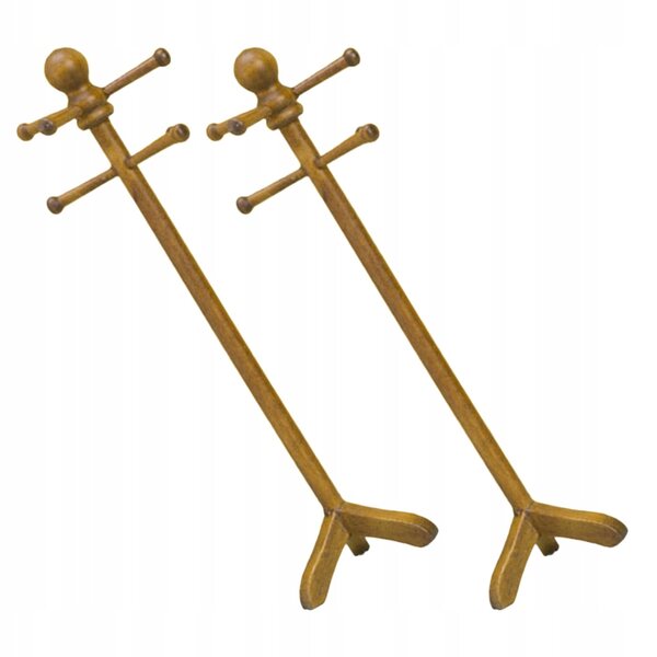 Set 2 Mini Appendini in Legno Vintage per Casa delle Bambole 1:12