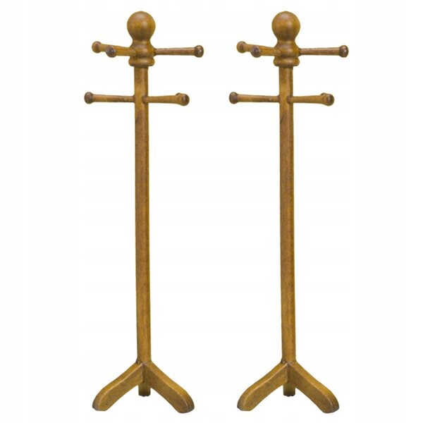Set 2 Mini Appendini in Legno Vintage per Casa delle Bambole 1:12