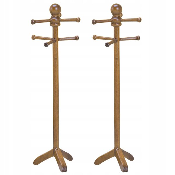 Set 2 Mini Appendini in Legno Vintage per Casa delle Bambole 1:12