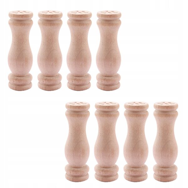 Set 8 Mini Mobili in Legno per Decorazioni e Gioco - Stile Elegante e Naturale