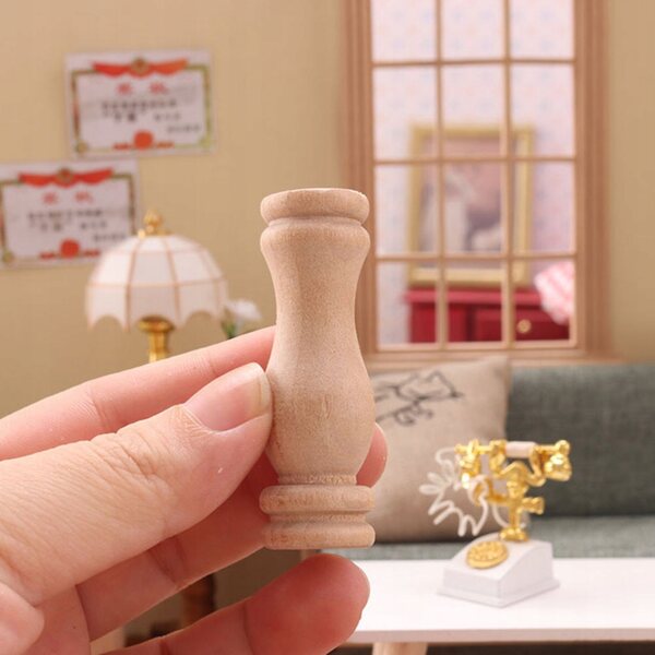 Set 8 Mini Mobili in Legno per Decorazioni e Gioco - Stile Elegante e Naturale